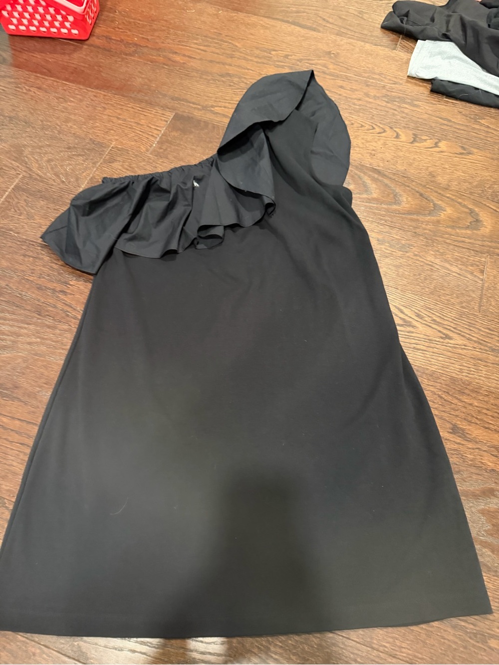 Target Black One-Shoulder Ruffle Dress